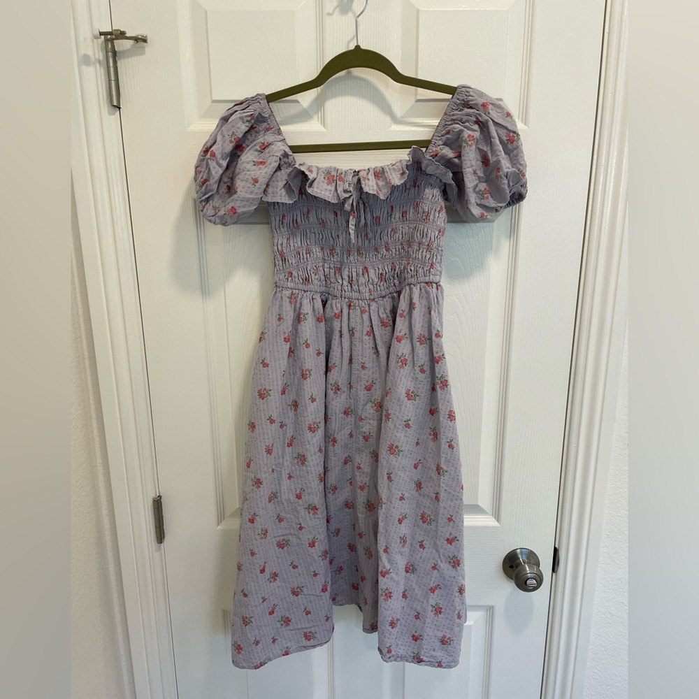 Floral Puff Sleeve off shoulder Dress